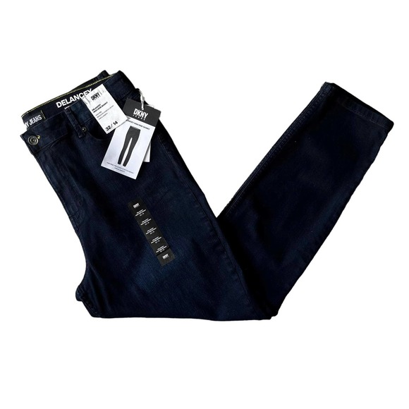DKNY Women's Delancey High Rise Skinny Jeans - Pure Blue Denim, Slim Fit